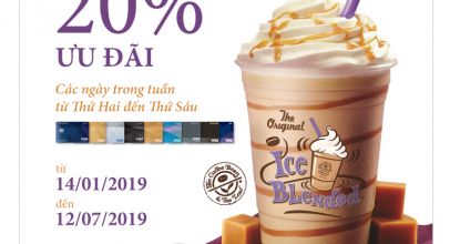 Ưu đãi 20% cho sản phẩm The Coffee Bean